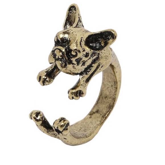 2 LEFT Dainty Gold ring Bulldog Wrap - Picture 3 of 5